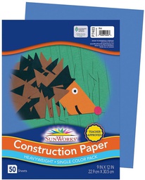 [P7403] SUNWORKS GW 9"x12" (22.8cmx30.4cm) BLUE 50CT