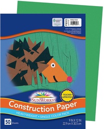 [P8003] SUNWORKS GW 9"x12" (22.8cmx30.4cm) HOLIDAY GREEN 50CT