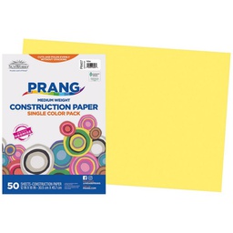 [P8407] PRANG CONSTRUCTION PAPER 12&quot;x18&quot; (30.5cm x 45.7cm)  YELLOW (50CT)