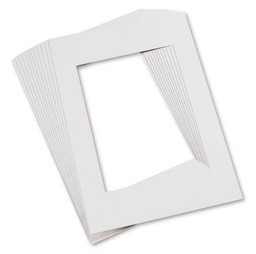 [PX0072510] MAT FRAMES (9&quot;x12&quot;)(42.5cmx 29.2cm) WHITE 12CT