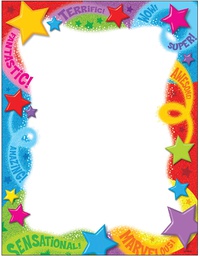 [TX11405] Praise Words 'n Stars Computer paper (28cm)    (50 sheets)