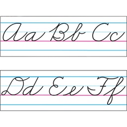 [T1859] Basic Alphabet Zaner-Bloser Cursive (8''(20.3cm) 18ft (15pcs)