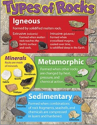 [T38299] Types of Rocks Charts 17''x22''(43cmx55cm)