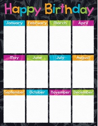 [TX38401] Birthday Color Harmony Chart (55cmx43cm)