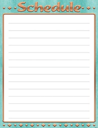[T38464] I*Metal Schedule  Chart 17''x22''(43cmx55cm)