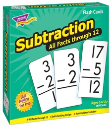 [T53202] Subtraction 0-12 All Facts Flash Cards (169 cards) Age: 6 &amp; up
