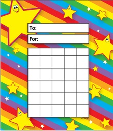 [T73014] Stars Incentive Pad (5.25&quot; x 6&quot;)  (13.3cmx15.2cm) (36 charts)