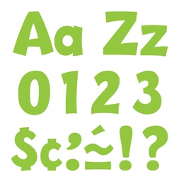 [T79767] Lime Playful Combo Uppercase and Lowercase (216 characters)(4''=10.1cm)