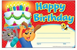 [T81080] Birthday Playtime Pals Award 14cm x 21.5cm (30 sheets)