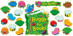 [TX8155] Buggy for Books Bulletin Board Set contains mini accents (18.250&quot;x31&quot;(46.3cm x78.7cm)  (34pcs)