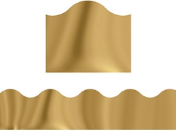 [T91252] Gold Metallic  SCALLOPED BORDERS (32'x2.25&quot;)  (9.75m x 5.7cm)