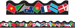 [T91352] World Flags Borders (39' x 2.25&quot; (11.9m x 5.7cm) (12pcs)