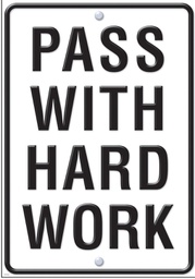 [TA67257] Pass With Hard Work Poster 13.3''x19''(33.7cmx48.2cm)