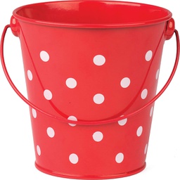 [TCR20827] Red Polka Dots Bucket (4.1''(10.4)