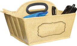 [TCR20836] Burlap Storage Caddy (9&quot;x 9&quot;x 6&quot;)(22.8cmx22.8cmx15.2cm)