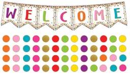 [TCR3608] Confetti Pennants Welcome Bulletin Board Set  (60pcs)