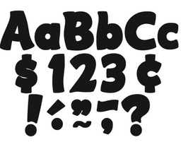 [TCR5453] Black Funtastic 4&quot; Letters Combo Pack (208pcs)