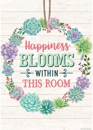 [TCR7443] Happiness Blooms Within This Room Positive Poster (13.3''x19''(33.7cmx48cm)