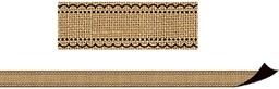 [TCR77391] Burlap Magnetic Border 24&quot; x 1.5&quot;. 24 total feet ( 61 cm x 1.25 cm  7.3 m total)