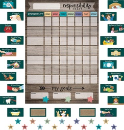 [TCRX77876] Clingy Thingies: Responsibility Chart write-on/wipe-off (30.4cm x43.1cm)    (73 label pcs)