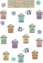 [TCR8592] Rustic Bloom Grow Your Mindset Mini Bulletin Board 21''x6''(53.3cmx15.2cm) (24pcs)