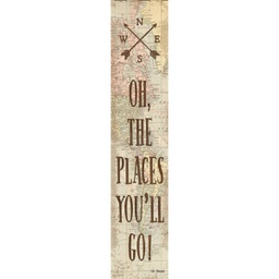 [TCR8632] Travel the Map Oh, the Places You’ll Go! Banner (8''x39'')(20.3cmx99cm) (1pc)