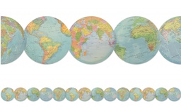 [TCR8640] Travel the Map Globes Die-Cut Border Trim, 12pcs 2.75''x35''(6.9cmx88,9cm)