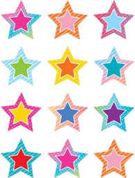 [TCRX8773] Colorful Vibes Stars Mini Accents  (3&quot;=7.5cm) (36pcs)