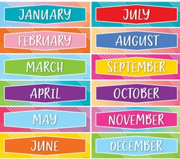 [TCRX8789] Colorful Vibes Monthly Headliners 5&quot;x18&quot;(12.7cmx45.7cm)