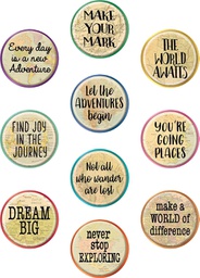 [TCR8809] Travel the Map Positive Sayings Accents 6''(15.2cm) (30pcs)