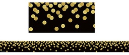 [TCR8880] Black Confetti Straight Border Trim, 12 strips (3''x35'') 7.6cmx88.9cm, total 35'(10.6m)