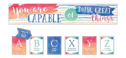 [TCR8959] Watercolor You Are Capable of Doing Great Things Bulletin Board