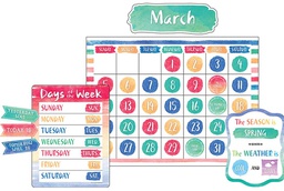 [TCR8971] Watercolor Calendar Bulletin Board Set (87pcs)