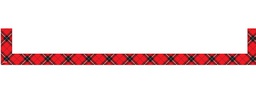 [TCRX20726] Red Plaid Magnetic Pockets - Large (35.5cm  pocket x 31.7cm)   (4 set)