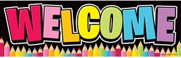 [TNTX10595] MAGNETIC WELCOME BANNER NEON BLACK (45 cm x 14 cm)