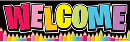 [TNTX10595] MAGNETIC WELCOME! BANNER NEON BLACK (45 cm x 14 cm)