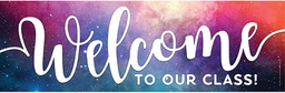 [TNTX10598] MAGNETIC WELCOME! BANNER GALAXY SCRIPT (45 cm x 14 cm)