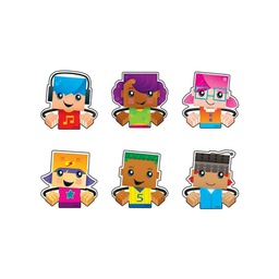 [TX10850] BlockStars! Clips Mini Accent Variety pk 6 kids/ 6 of each 2.7''(7cm) (36 pcs precut shapes)