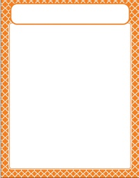 [TX38605] Moroccan Orange Chart (55cmx 43cm)(22&quot;x17&quot;)
