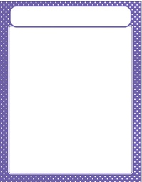 [TX38620] Polka Dots Purple Chart (55cm x 43cm) (22&quot;x17&quot;)