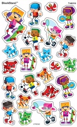 [TX46316] BlockStars!Super Shapes Stickers (8 Sheets )(160stickers)