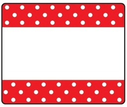 [TX68043] Polka Dots Red Nametags/Labels Self-Adhesive (7cm)   (36 pcs)