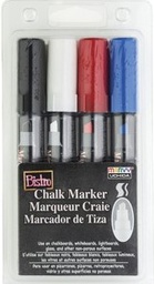 [UCH4834C] BISTRO Chalk Markers - 4 clr W/BK/R/BL