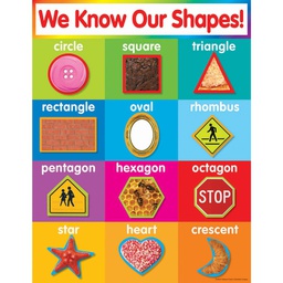 [9780545196406] SHAPES CHART GR PK-5 17''x22''(43cmx55cm)