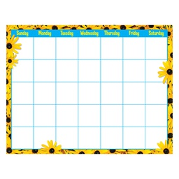 [T27814] Black-Eyed Susans Wipe-Off Calendar – Monthly 17&quot;x22&quot;(43cmx56cm)