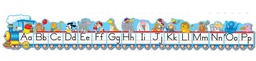 [CDX1787] Alphabet Train Bulletin Board Set (Letter size 12.5&quot;x12&quot;(21.7cmx 30.4cm)  (10pcs)