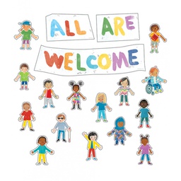 [CD110533] All Are Welcome Bulletin Board Set (36 kids &amp; Banner (39pcs)