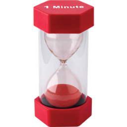 [TCR20657] 1 Minute Sand Timer - Large ( 3.25” x 6.3”)(8.2cmx16cm)