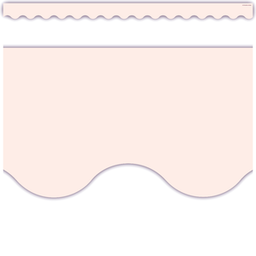 [TCR3065] Blush Scalloped Border Trim, 12pcs (2.75''x35'')(6.9cmx88.9cm), total(35'=10.6m)