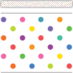 [TCR8325] *Colorful Dots Straight Border (3''x35'')(7.6cmx88.9cm) total (35'=10.6m) (12pcs)